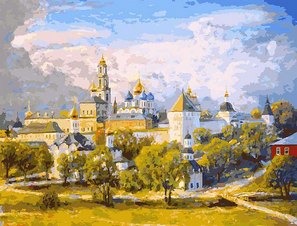 Картина Игоря Разживина. Сергиев Посад. Квест по Сергиеву Посаду.